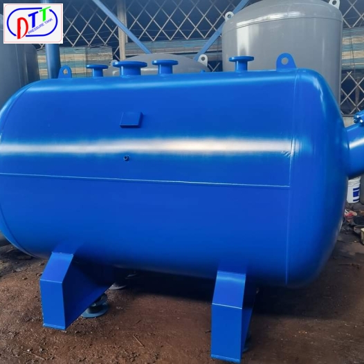 bình chứa khí nén 500l  dạng nằm